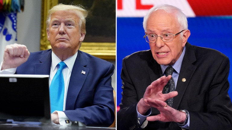 Click to enlarge trump and bernie