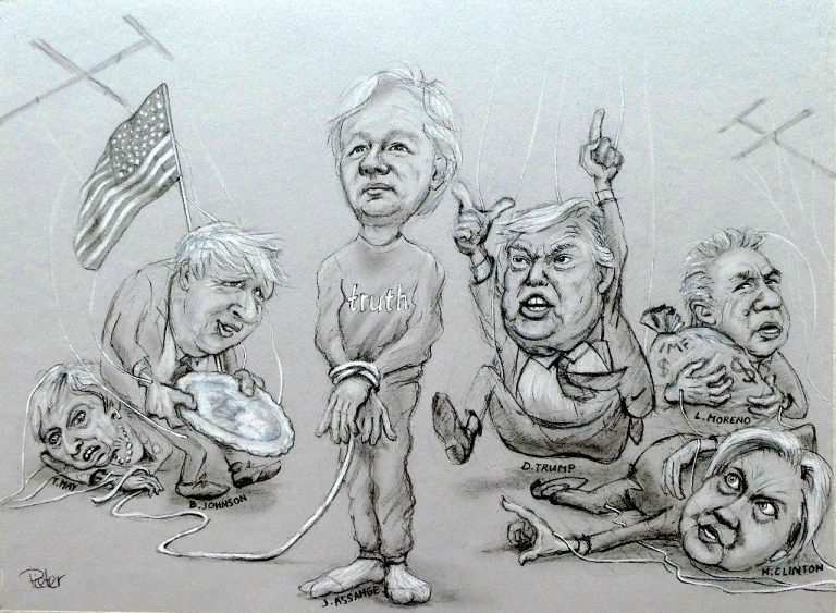 Click to enlarge assange cartoon