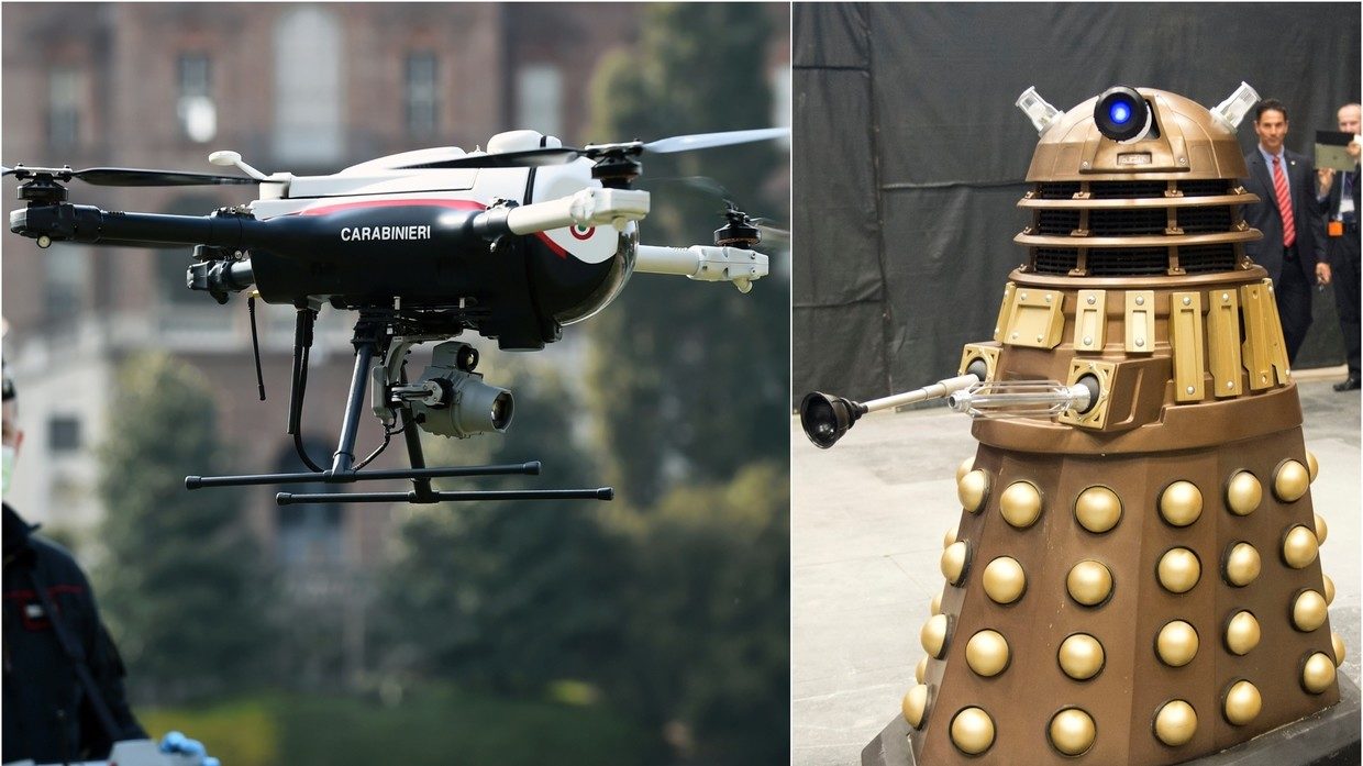 coronavirus drones daleks