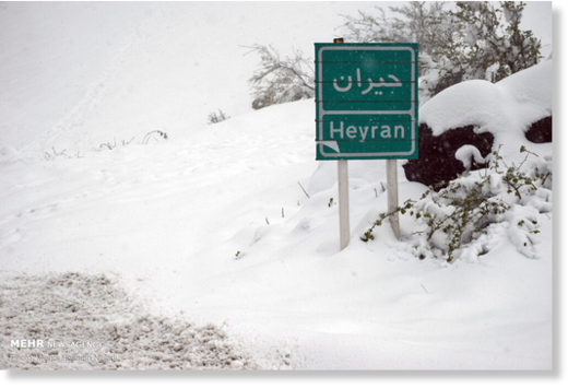 Sringtime snow in Heyran pass, NW Iran