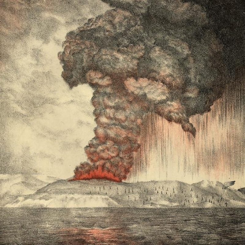 Click to enlarge krakatoa lithograph