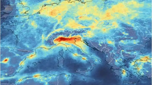 Smog de invierno en el norte de Italia