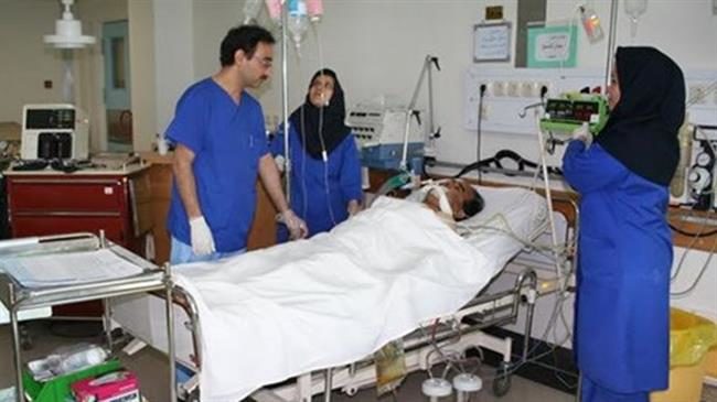 Click to enlarge iran flu hospital