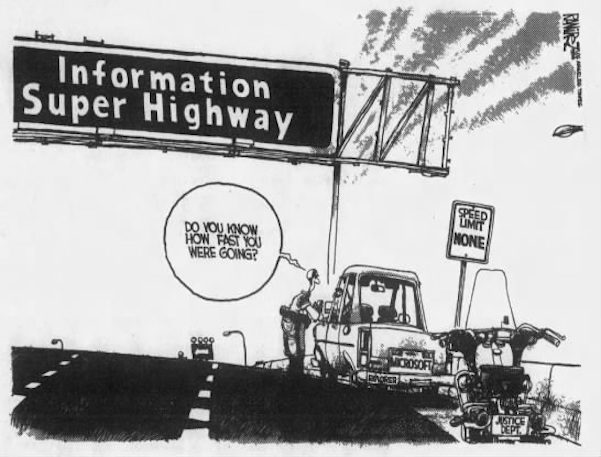 Information superhighway cartoon