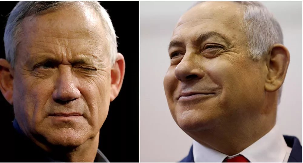 Click to enlarge gantz netanyahu