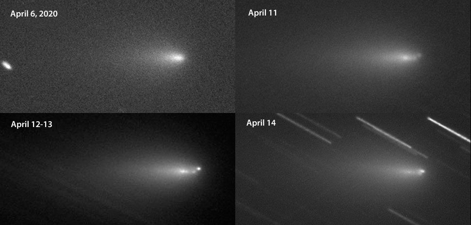 Click to enlarge Comet ATLAS Fragmenting