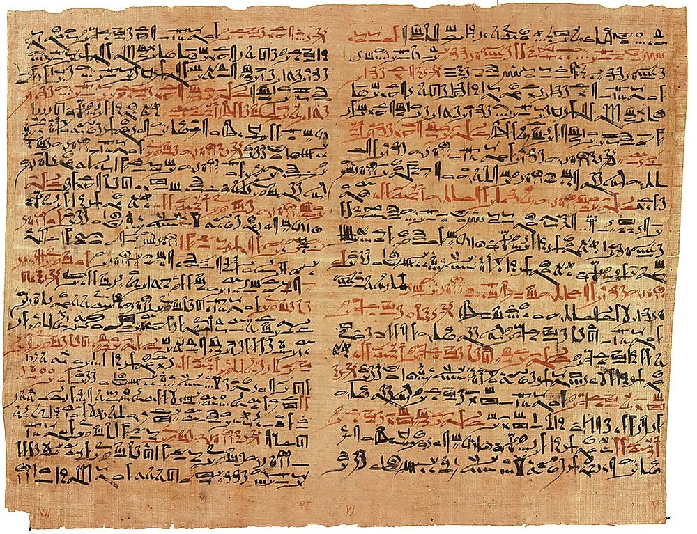 Click to enlarge Edwin Smith Papyrus medical text