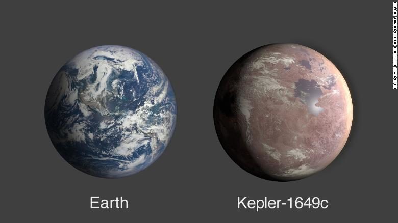 Click to enlarge Earth and Kepler-1649c