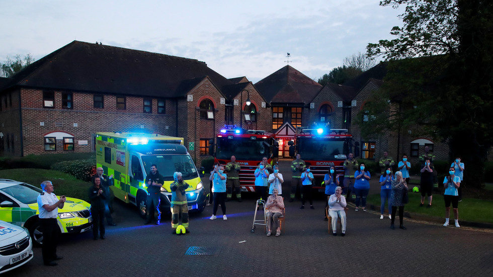 Click to enlarge Workers and residents of Beane River View Care Home