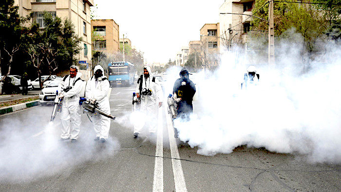 Click to enlarge disinfecting streets
