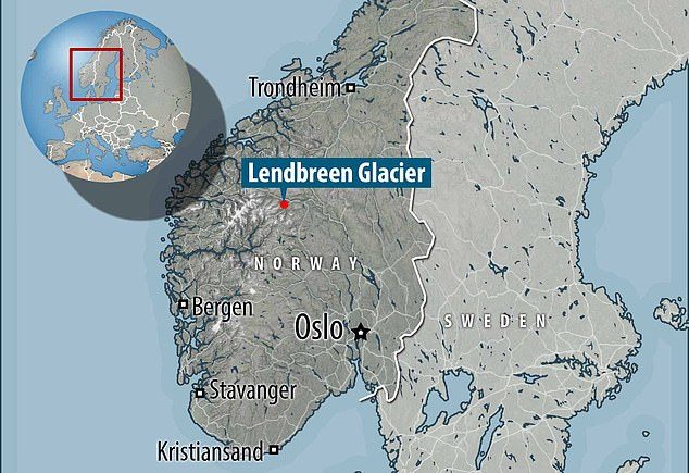 Click to enlarge mountain Lendbreen Norway