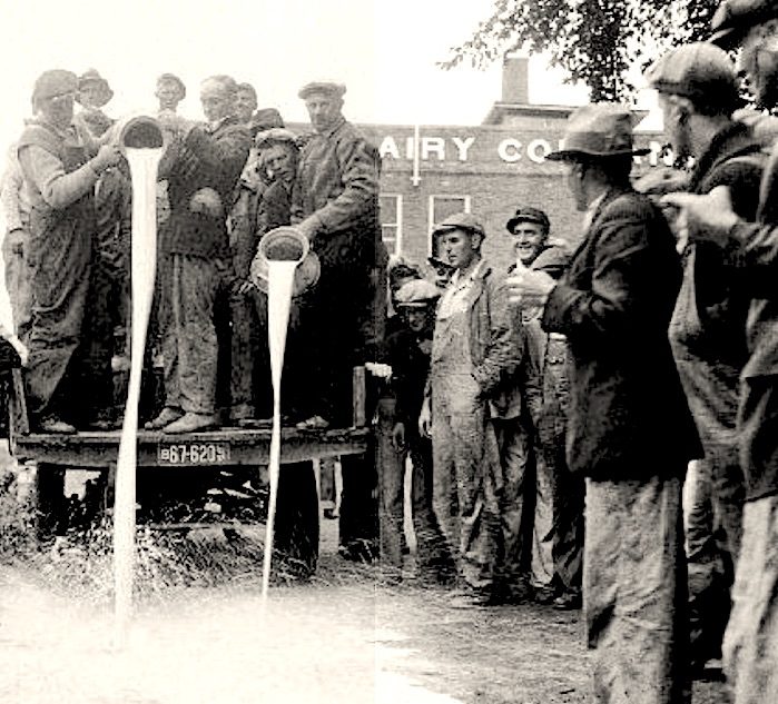 Click to enlarge WWI dump milk