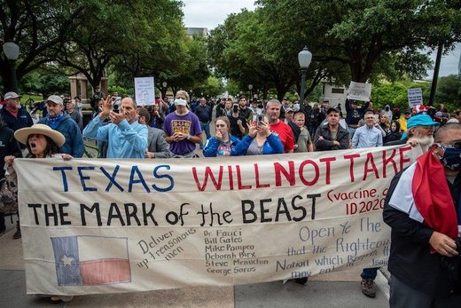 Texas protest vaccine