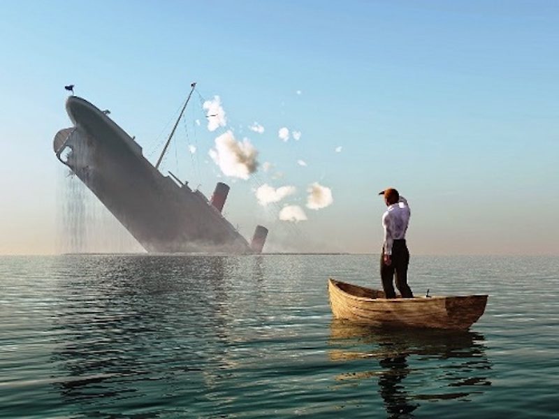 Click to enlarge sinking ship