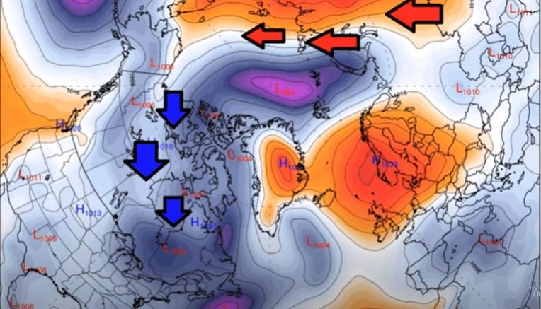 Arctic warm front