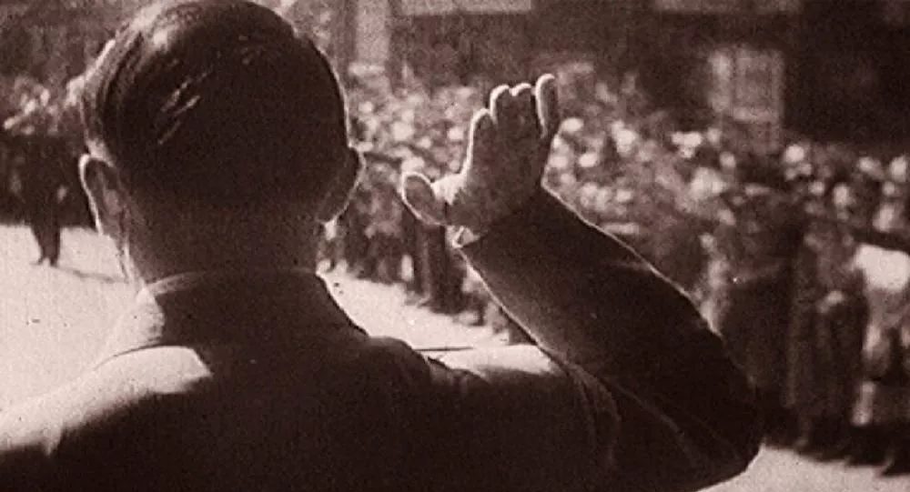 Click to enlarge Hitler greeting people