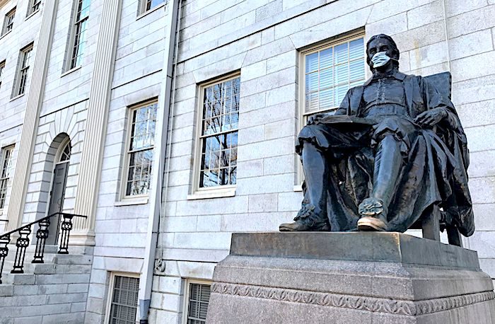 Click to enlarge Harvard statue