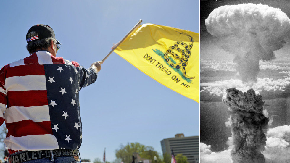 Click to enlarge Missouri protester, nuclear bomb Nagasaki
