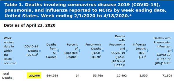 COVID19 Deaths USA