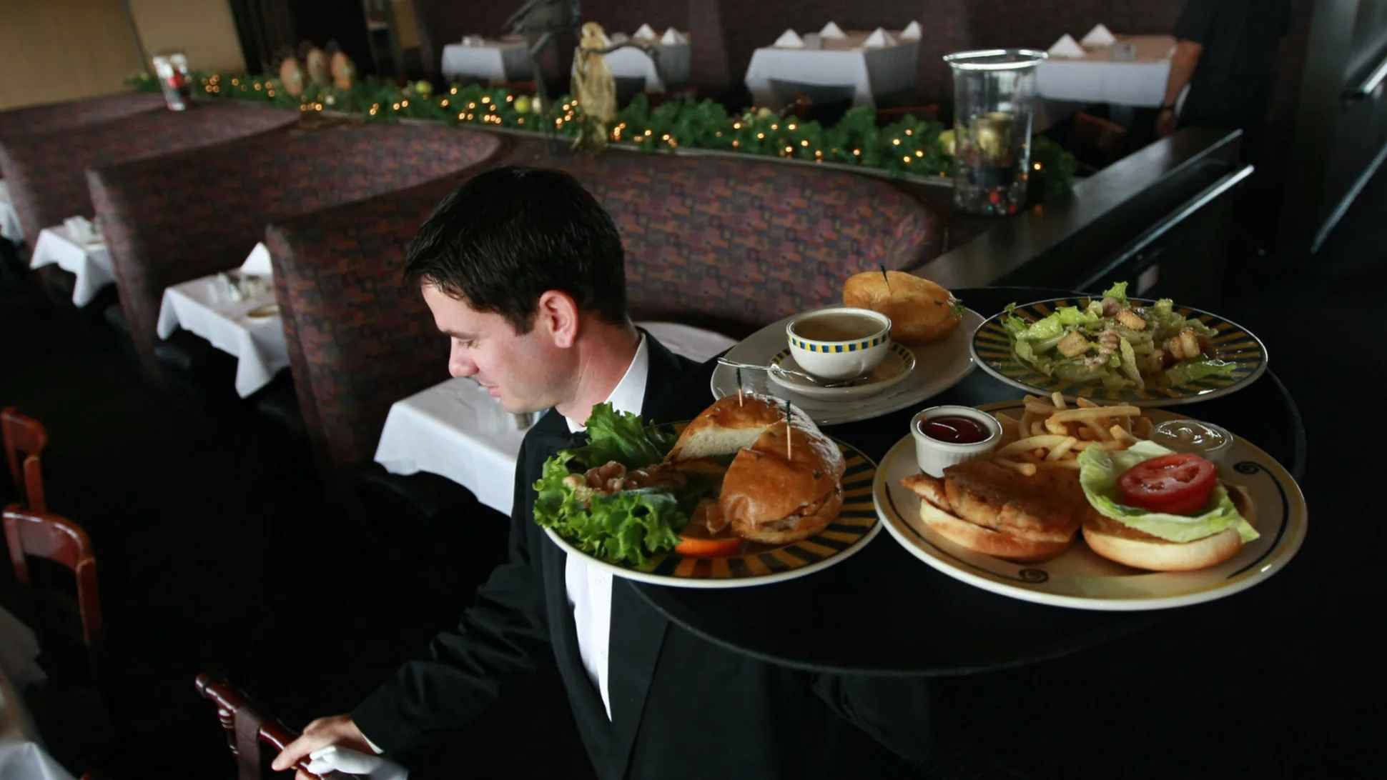 Click to enlarge restaurant food waiter