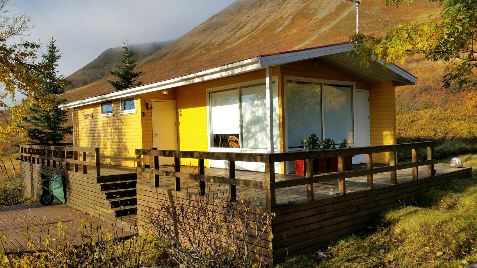 This is what the cabin looks like in summer.