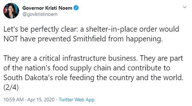 Click to enlarge kristi noem tweet