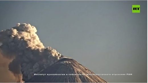 Klyuchevskaya Sopka, the tallest volcano in Eurasia ERUPTS in Russia's Far East, spews ash 7,000m into the skies