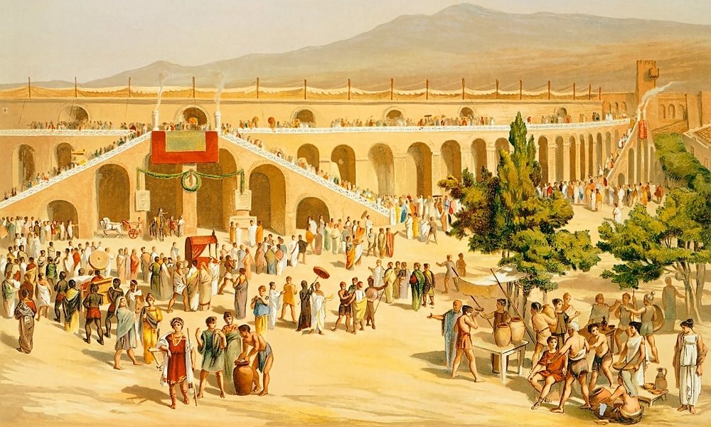 Click to enlarge Pompeii painting market