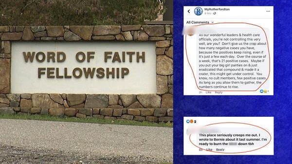Click to enlarge Word of Faith Fellowship threats