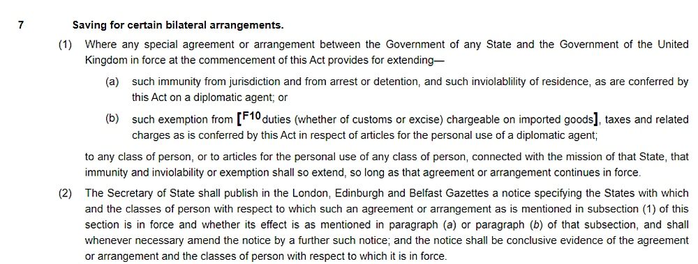 diplomatic immunity vienna convention