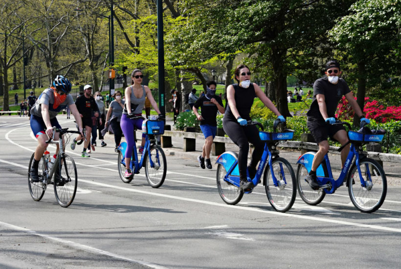 Cyclists in Central Park, New York City