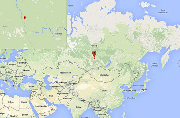 Click to enlarge tugunska event map