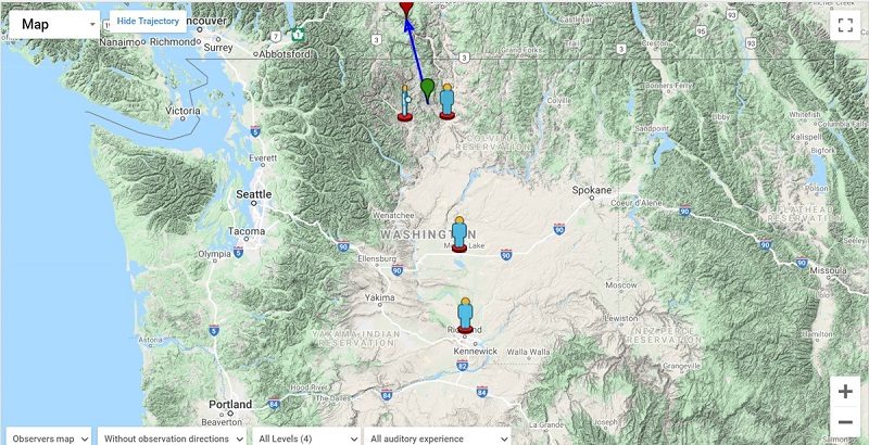 Click to enlarge Fireball map WA state