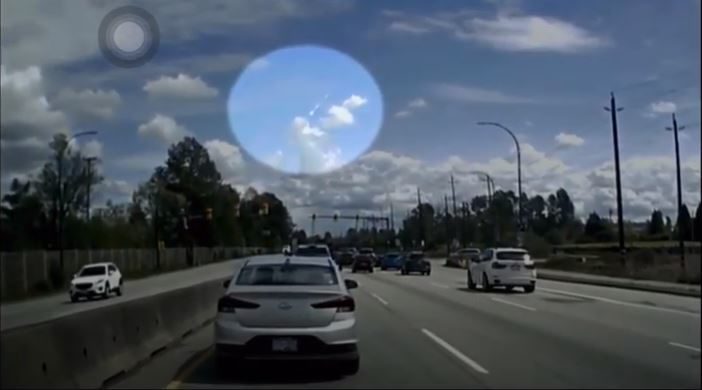Click to enlarge Metro Vancouver meteor fireball