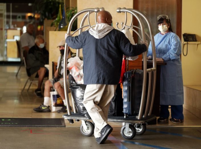Homeless at W. LA hotel