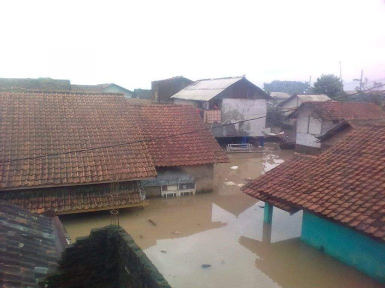 Floods in Bandung, West Java, Indonesia, May 2020.