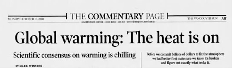 global warming headline