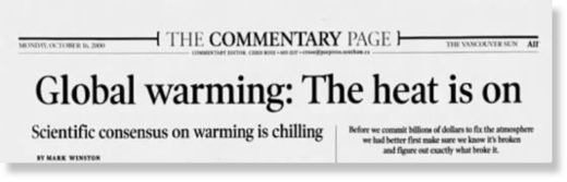 global warming headline