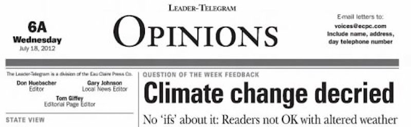 climate change decried