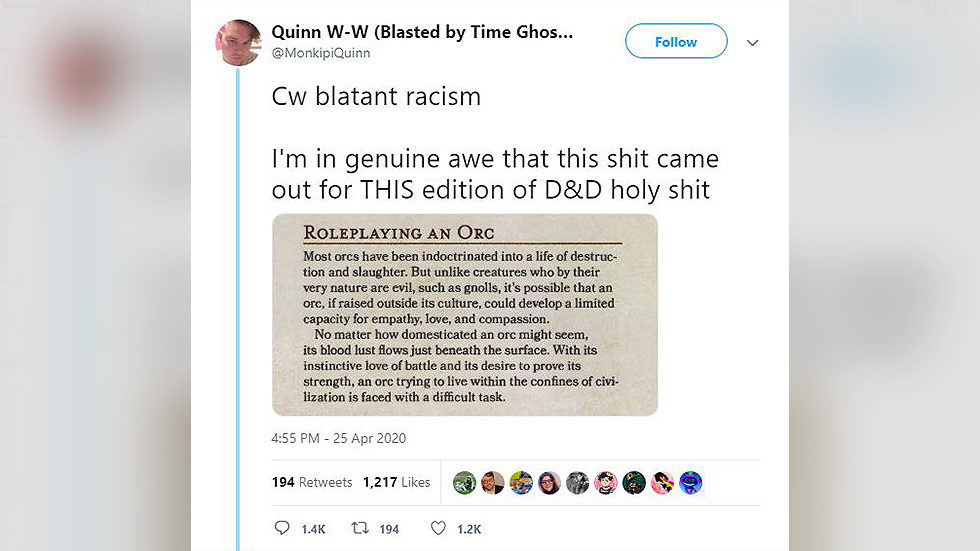 DnD tweet