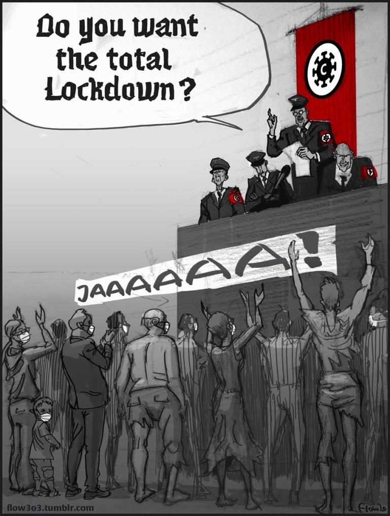 Click to enlarge flo lockdown cartoon covid-19