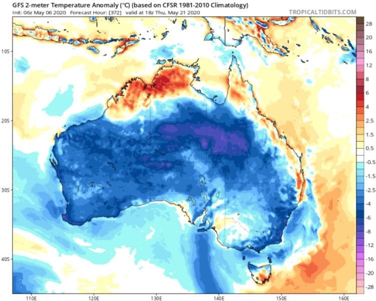 Click to enlarge Australia temps