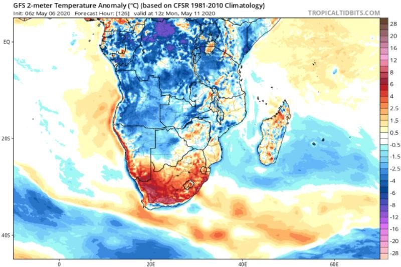 Click to enlarge southern africa temps