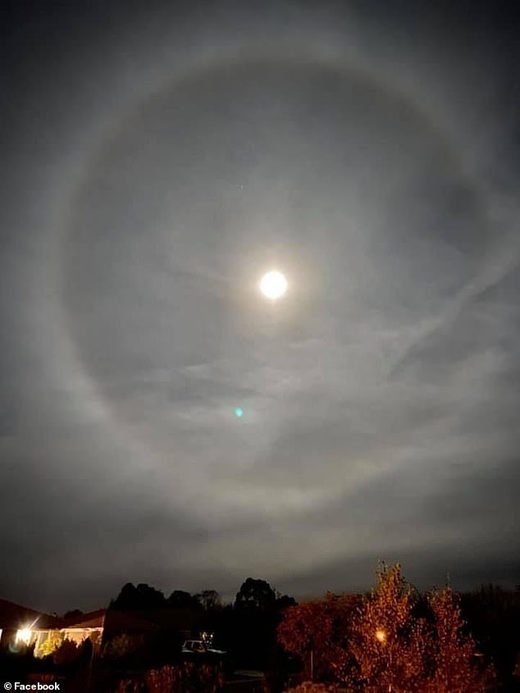 Moon halo over Canberra