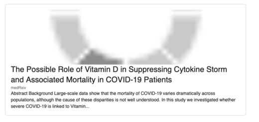 Covid-Vitamin D cytokine storm