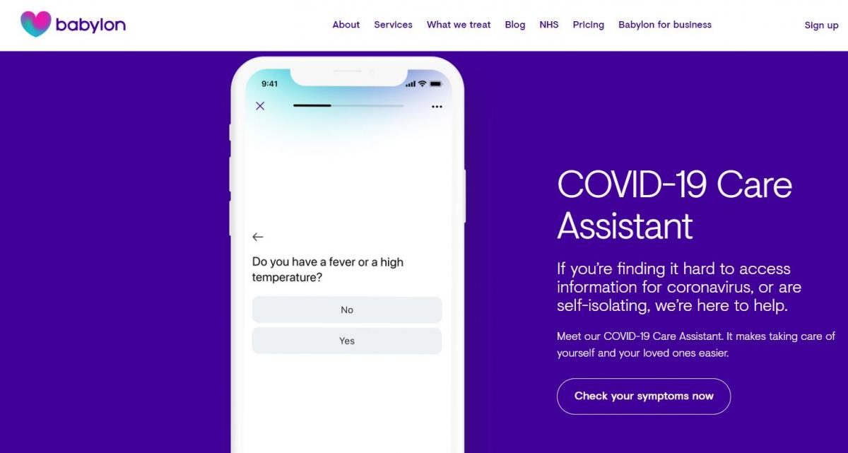 Click to enlarge babylon care assistant app