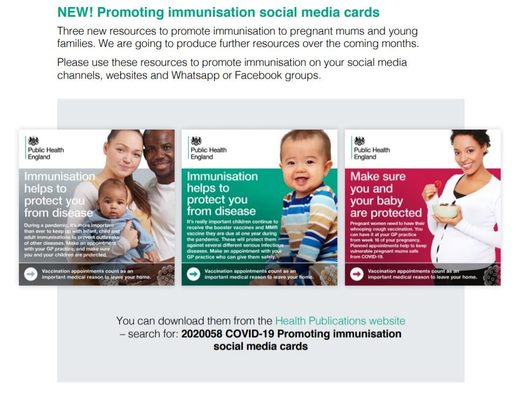 immunisation social media cards