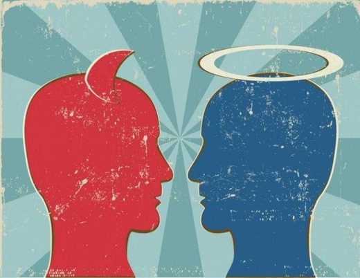 Morality, good and evil, devil and angel