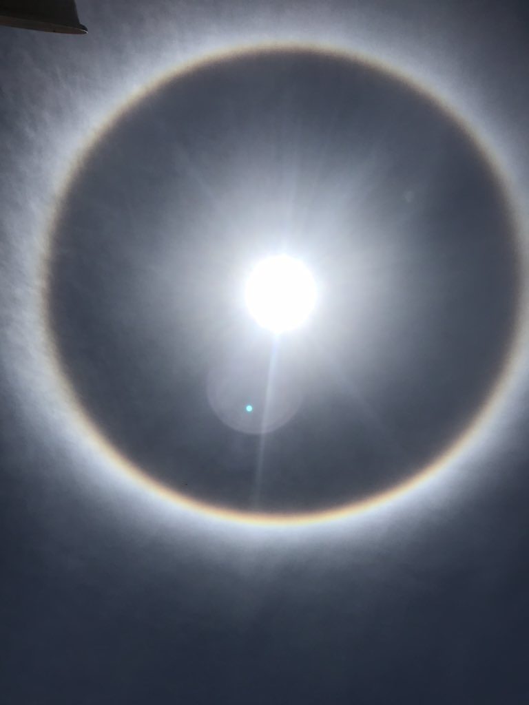 Click to enlarge Sun halo in Cuba