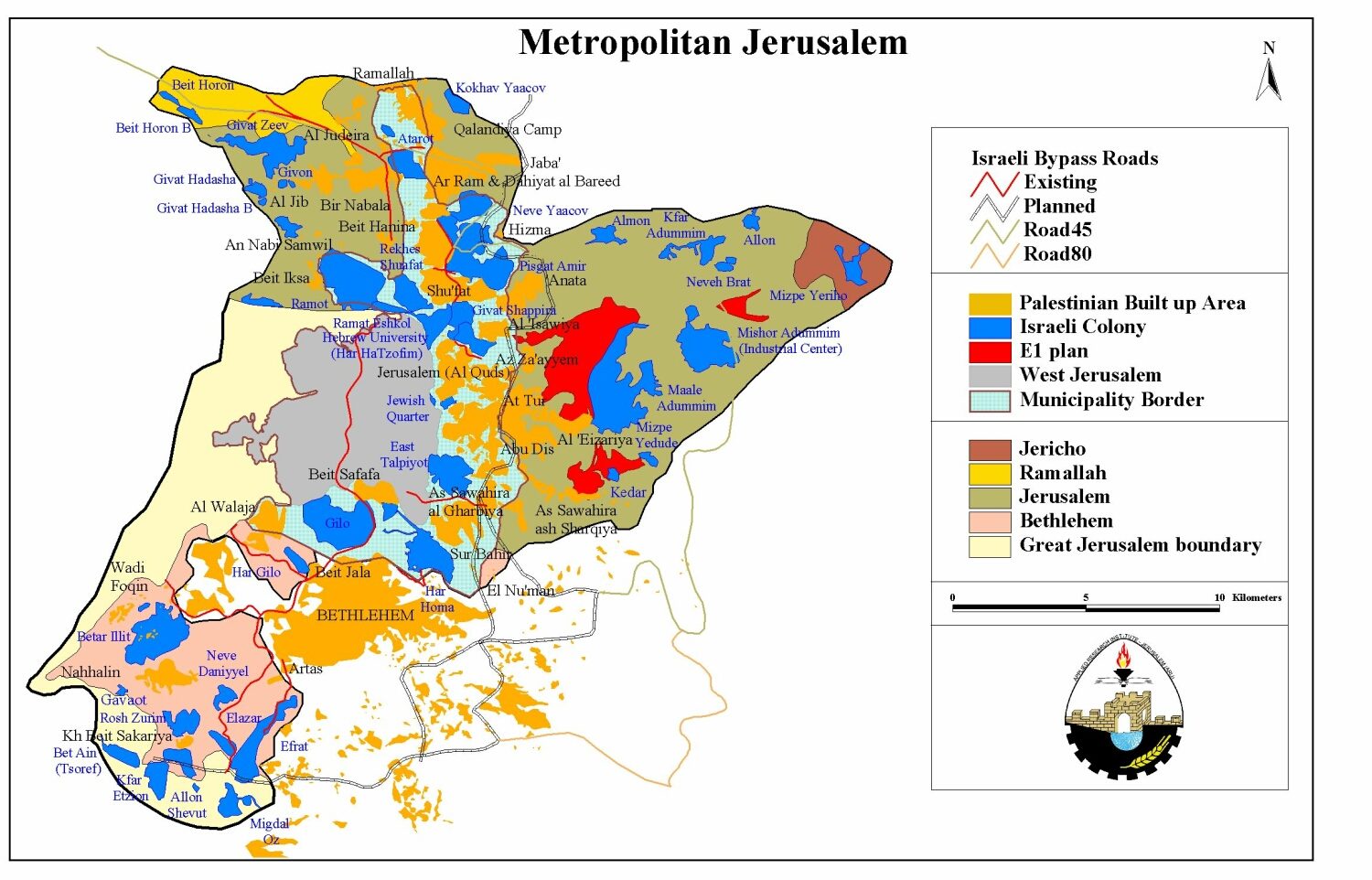 Click to enlarge jerusalem E1 E2 israel illegal settlements